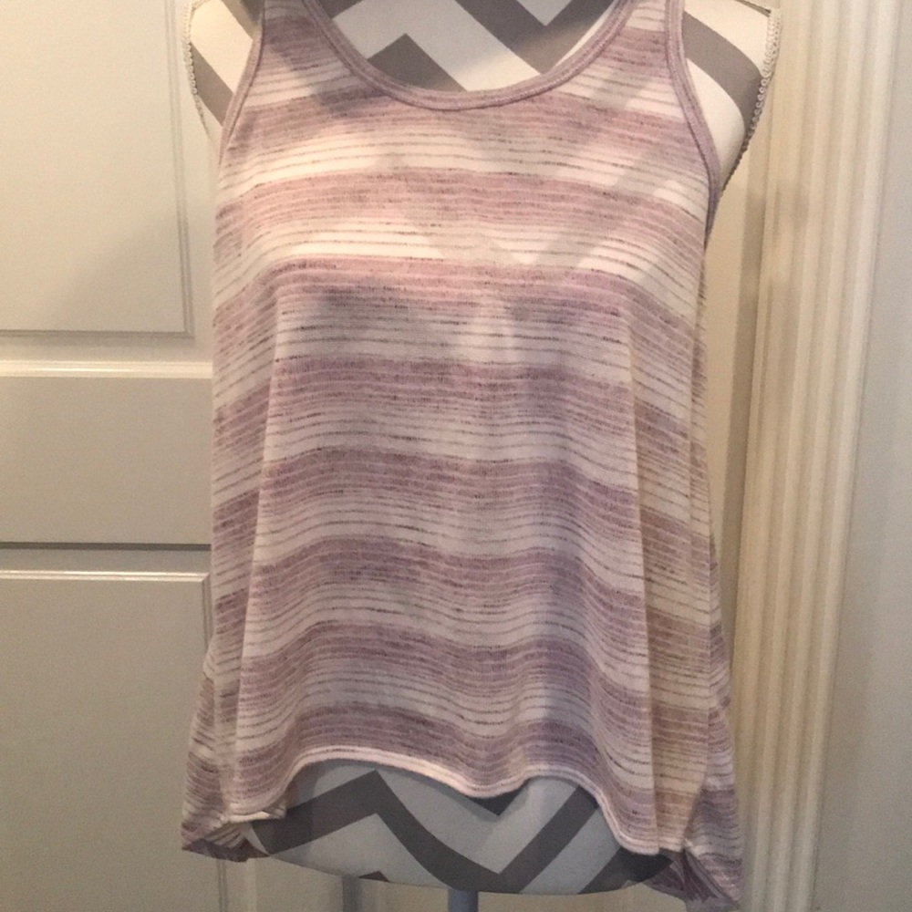 Woman’s B.P Purple Striped Tank Top